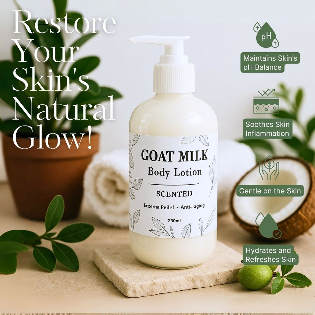 Goat Milk Shea Body Lotion, Eczema Relief and Anti-aging